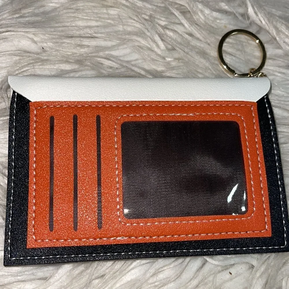 ‎Keychain wallet envelope card holder ID slim color block
